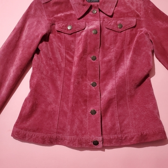 Totally 2000s Y2K Berry Pink Suede Jacket - Picture 6 of 10